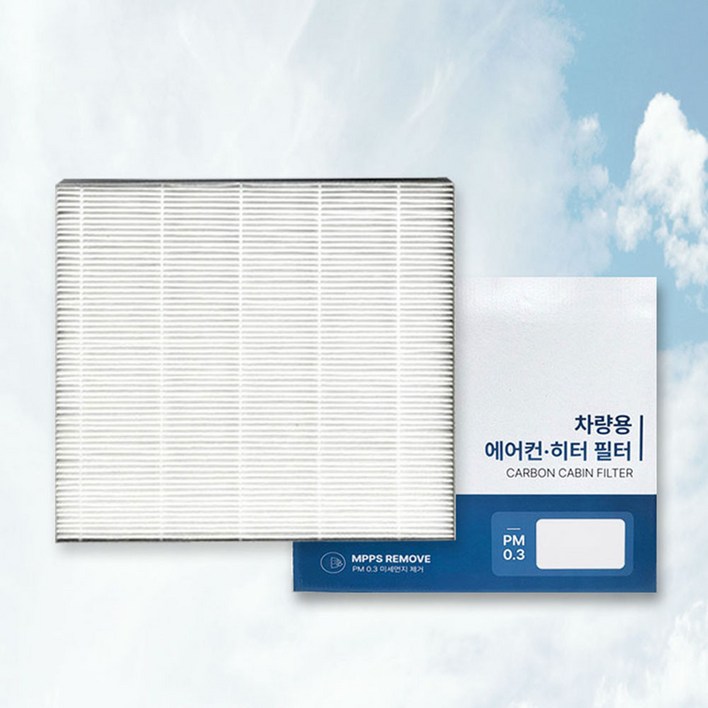 이필드 PM0.3 에어컨필터 기아 올뉴 k7 16년01월~ 초미세먼지 항균 히터필터 하이브리드 호환, 4개, PM0.3 고효율 필터