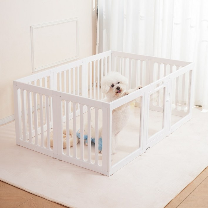 펫인 반려견 울타리 펜스세트 실내용 조립식 울타리, 1개, 화이트