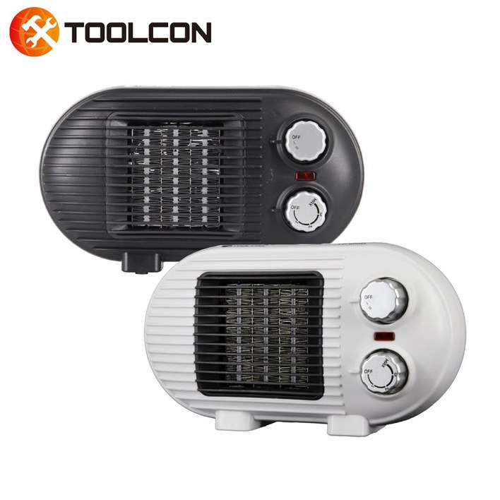 툴콘 TOOLCON 미니팬히터 온풍기 캠핑용 가정용 사무실용 TP-800D 2단 조절 기능