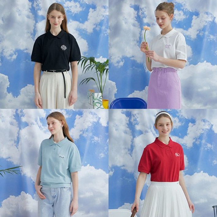 리베레츠 여성면PK티셔츠4종세트