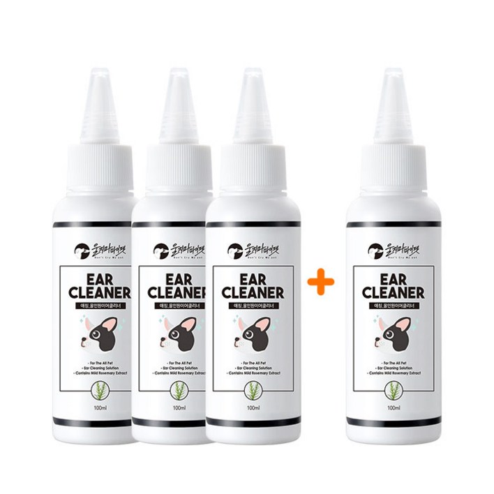 울지마마이펫 프리미엄 이어클리너 3+1, 100ml, 4개