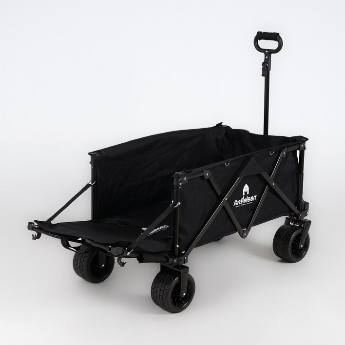 판매1위 안델센 V3 울트라 캠핑 웨건(뒷문개방형) 4종 컬러 출시 (광폭타이어 바퀴분리 세척, 3단핸들, 저소음 , 견고성 강화), 블랙, 1개