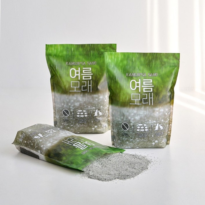 본사직영당일출고 강집사 샌드 여름모래 벤토나이트 고양이모래 18kg, 여름 모래, 3개, 6kg 본사직영당일출고 강집사 샌드 여름모래 벤토나이트 고양이모래 18kg, 여름 모래, 3개, 6kg