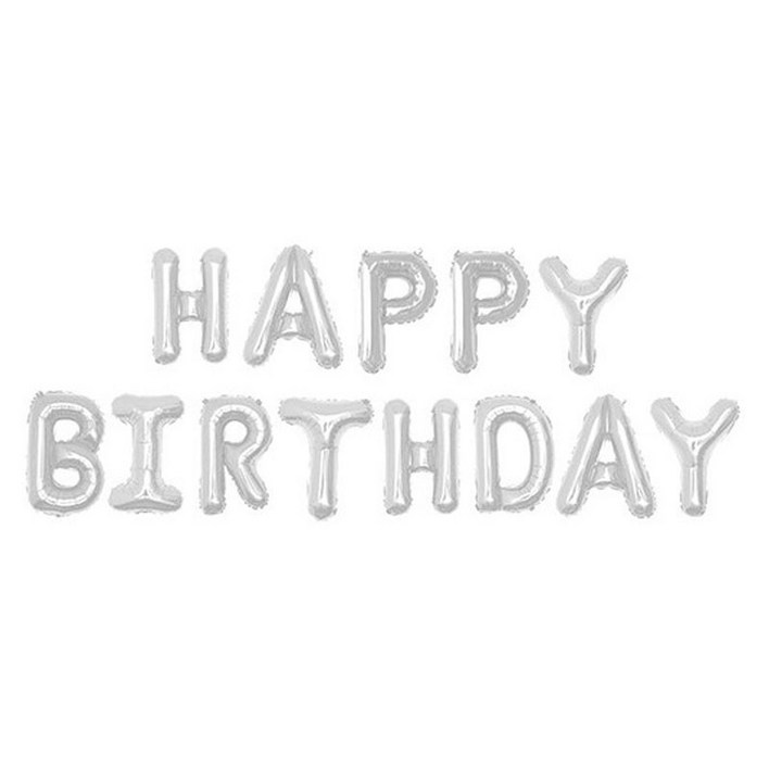 해피버스데이 생일 파티 문구 happy birthday 은박 풍선세트