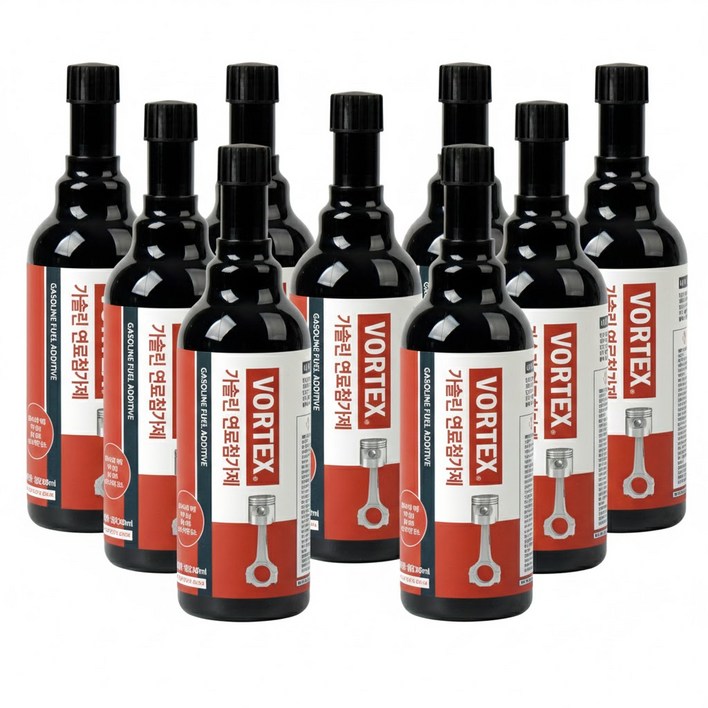 볼텍스 VORTEX 맥시멈퍼포먼스 고농축 연료첨가제 300ml 엔진시스템크리너 인젝터청소 연비출력향상 소음매연감소 수분제거 강력세정, 가솔린휘발유, 10개