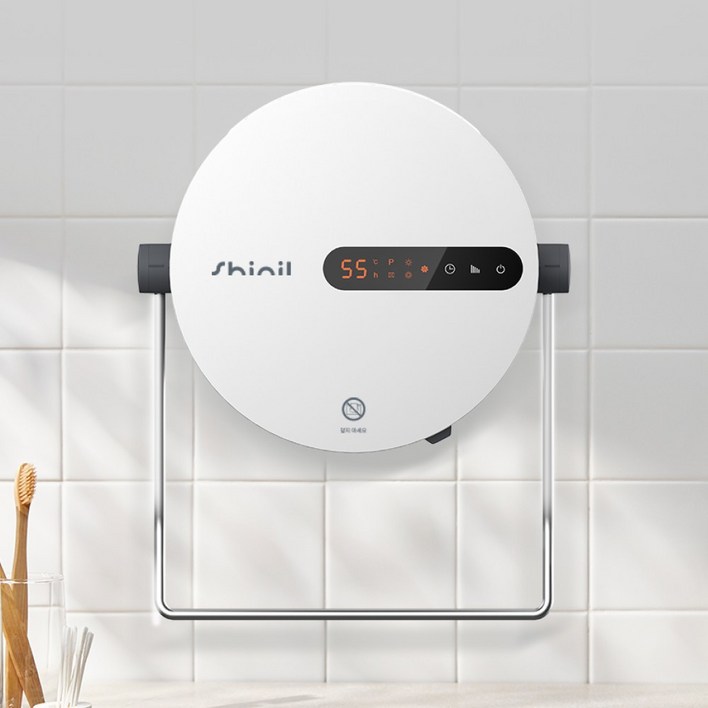 신일 욕실난방기 전기히터 가정용 PTC 벽걸이온풍기 욕실히터 화장실 무타공 B1500WG