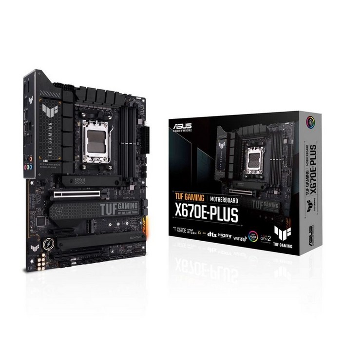 ASUS AMD Ryzen 7000 X670E AM5 ATX TUF GAMING 시리즈 대응 메인보드 X670E-PLUS국내 정규