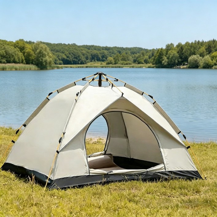원터치 텐트 2-3인용 자동 캠핑 텐트 초간편 설치 나들이 공원 텐트