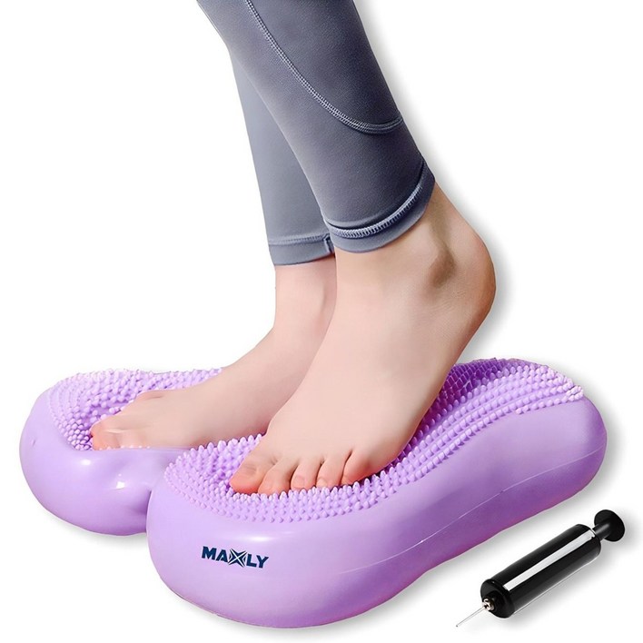 맥슬리 말랑이 스텝퍼 에어쿠션 계단오르기 다이어트 유산소 운동기구, 퍼플