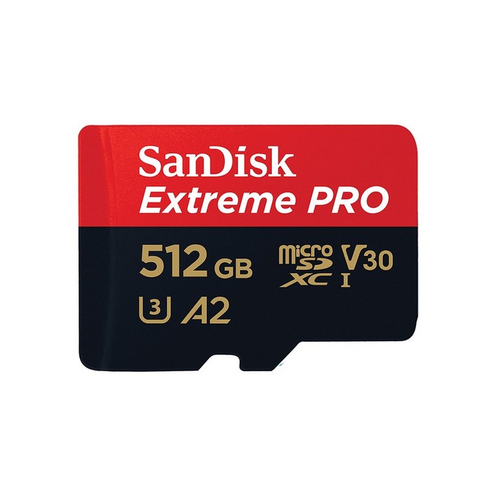 SanDisk Extreme Pro 마이크로SD카드 200MB/s 512GB + SD어댑터, 512GB, 1개