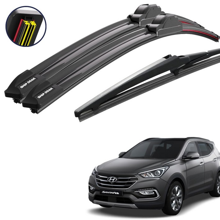 쉽딱 트리플 전면 후방 와이퍼 3P 세트