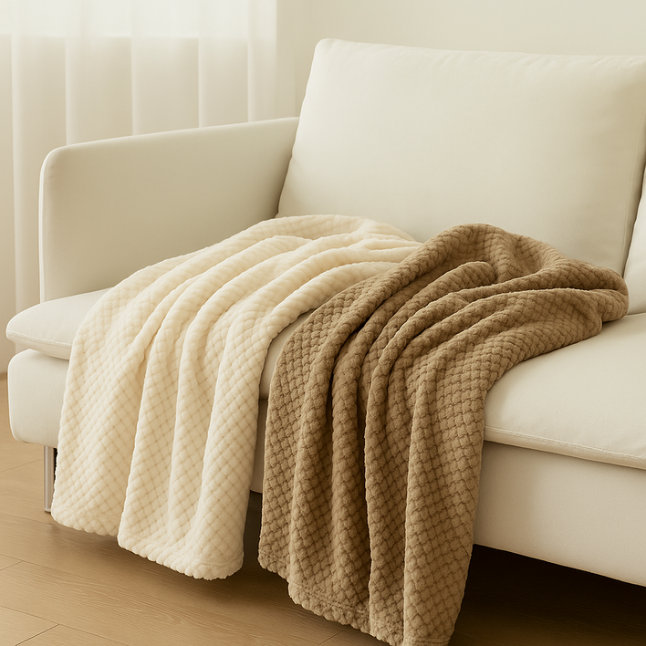 LUCHE 밍크 포근한 극세사 무릅담요