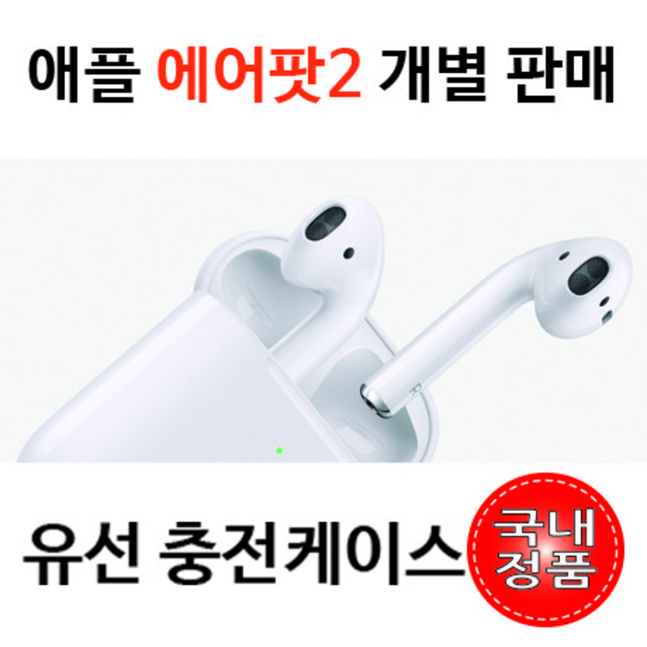 애플코리아 에어팟2세대 유선충전케이스 (이어폰 미포함) 블루투스이어폰, 흰색, 에어팟프로 충전기(유닛미포함)