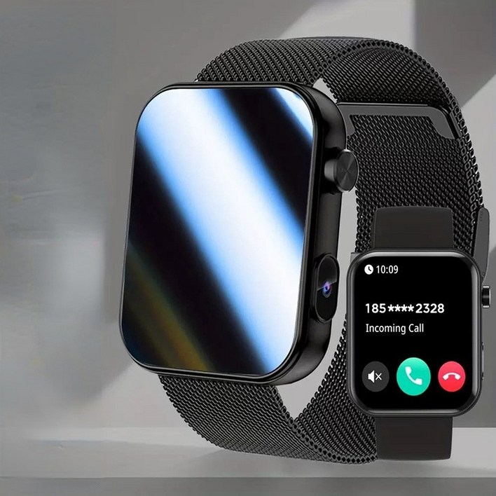 스마트워치로 블루투스 시계 촬영 가능 방수 스포츠 시계 1.91인치 다이내믹 비디오 워치 다이얼 512M 오버사이즈 메모리 블루투스 통화휴대전화 카메라 미리보기