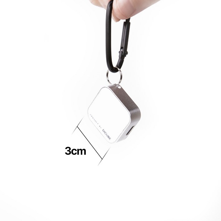 워치큐브 애플워치 충전기 8,9 Se2지원 3cm 초슬림 휴대용  ㄷ형 C타입젠더 캐리비너