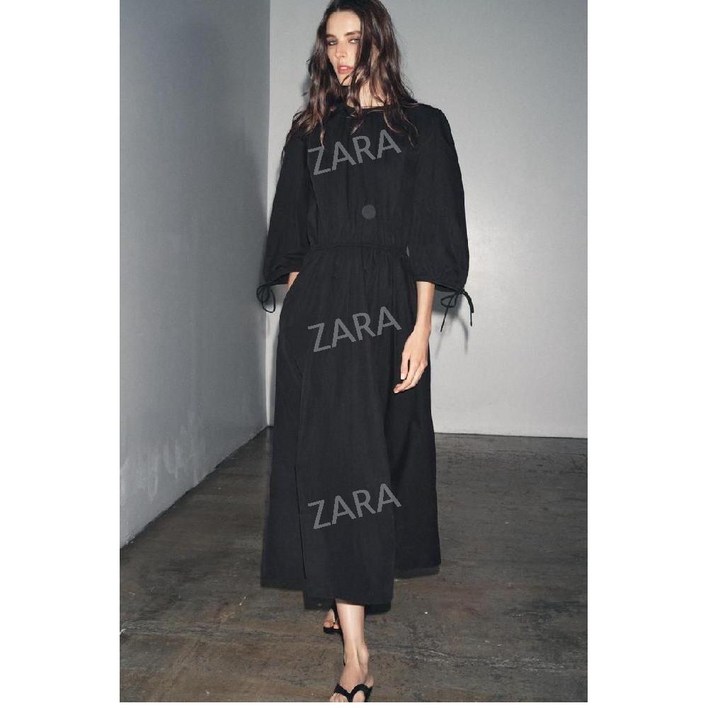 자라 가을 플리츠 퍼프 미디 원피스 ZARA 2025