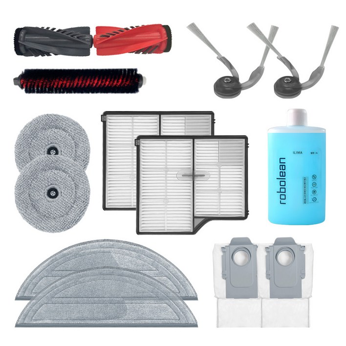 일리마 로보락 S9 MaxV Ultra 호환 소모품 패키지 브러쉬 물걸레 필터 더스트백 세정제, 1개, S9 MaxV ultra 실속패키지