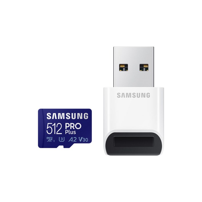 삼성전자 정품 마이크로 SD 카드 PRO PLUS+리더기 닌텐도 블랙박스 스마트폰 외장 메모리 카드 128GB 256GB 512GB, 512GB