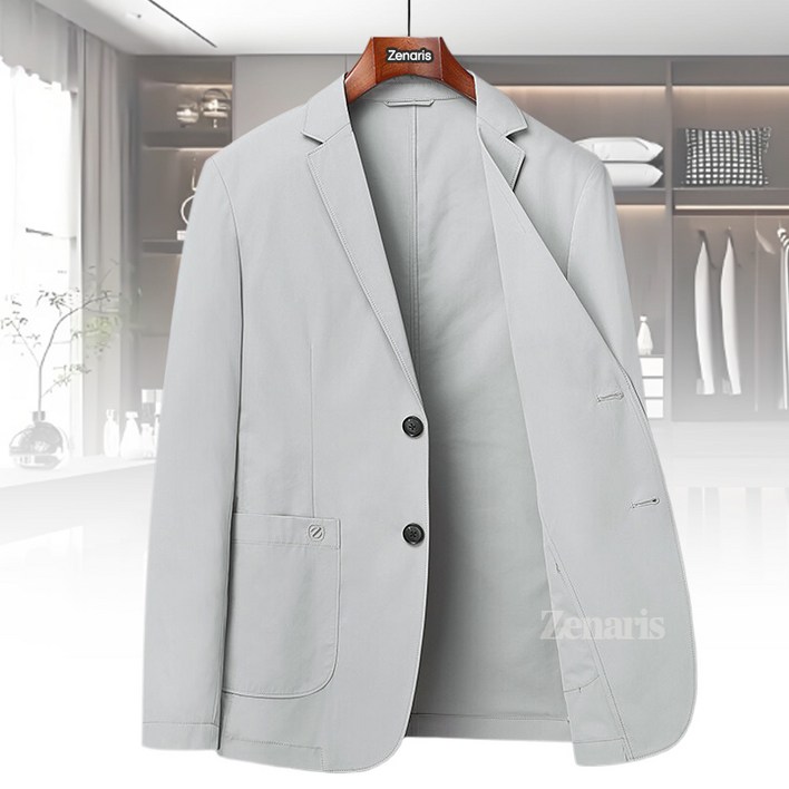 Zenaris 봄가을 남성 카라넥 캐주얼 정장자켓 춘추 얇은 아우터 재킷 신사복 상의