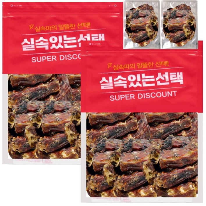 실속있는선택 오리뼈간식 대용량 500g,2개100g,2개 껌, 2개, 오리목뼈500g100g