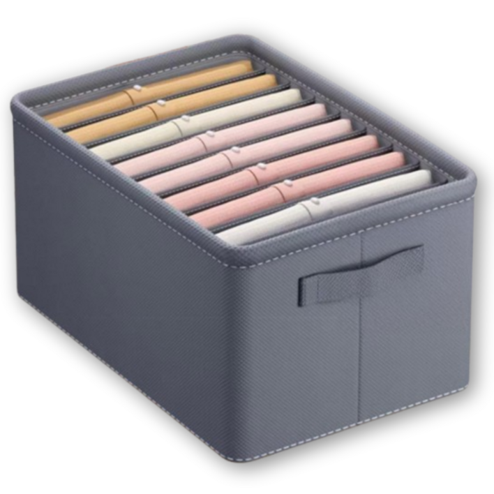 라이프앤컴 칸막이 옷 수납 정리함, 3개, 그레이 9칸