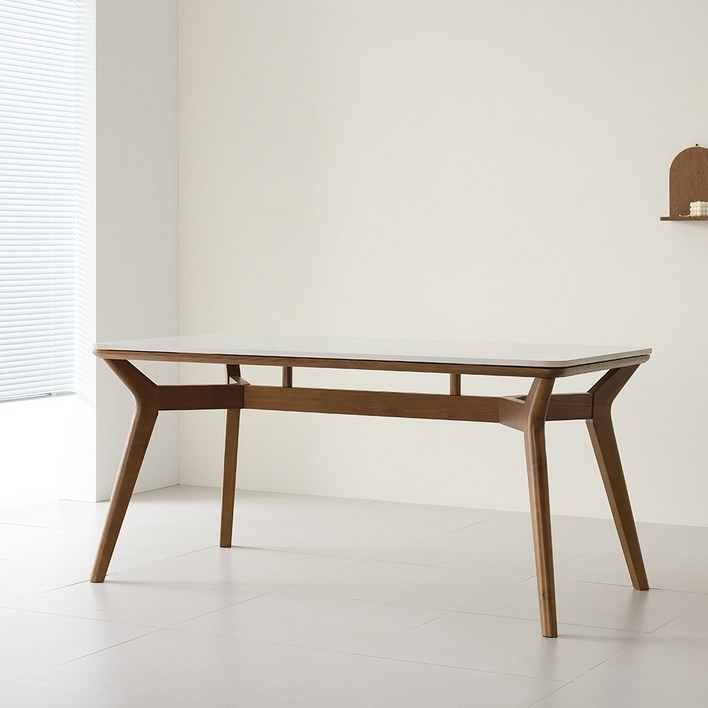 까르엠가구 헤이븐 포세린 양면 세라믹 50R 애쉬 원목 4인용 식탁테이블 1600, 4인용, 4인세라믹(1600/50R)/헤이븐(내츄럴)