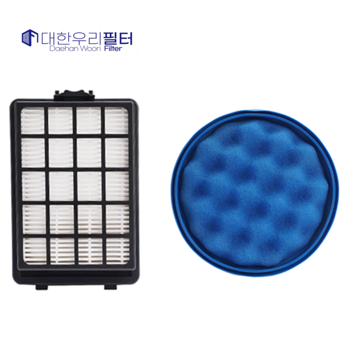 대한우리필터 삼성 청소기 파워모션 4000 헤파 스펀지 필터 VC33M VC44 호환, 1세트, 수량