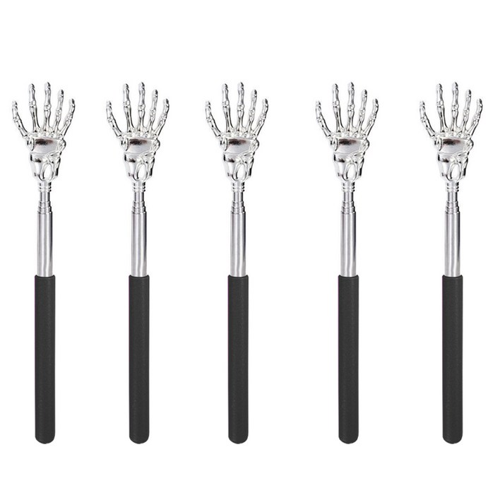 스텐 안테나 휴대용 4단 접이식 효자손 F타입, 블랙, 5개