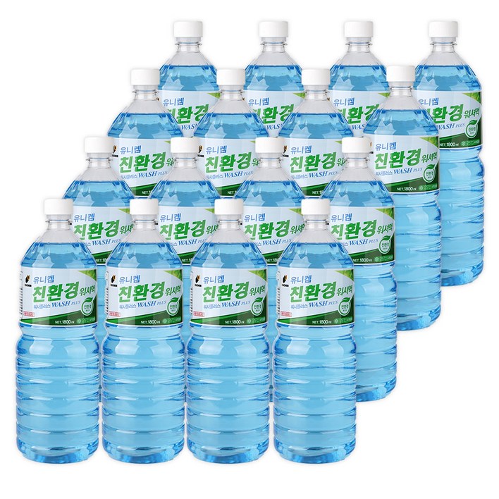 유니켐 친환경 에탄올워셔액, 16개, 1.8L