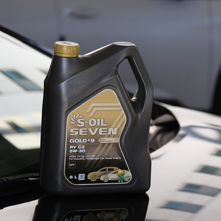 에쓰오일 7 골드9 RV C3 5W30 1리터 100%합성 겸용 엔진오일, 상세페이지 참조, 1개