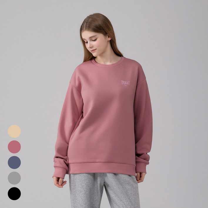 에버라스트 여성 기모 맨투맨 티셔츠 긴팔티