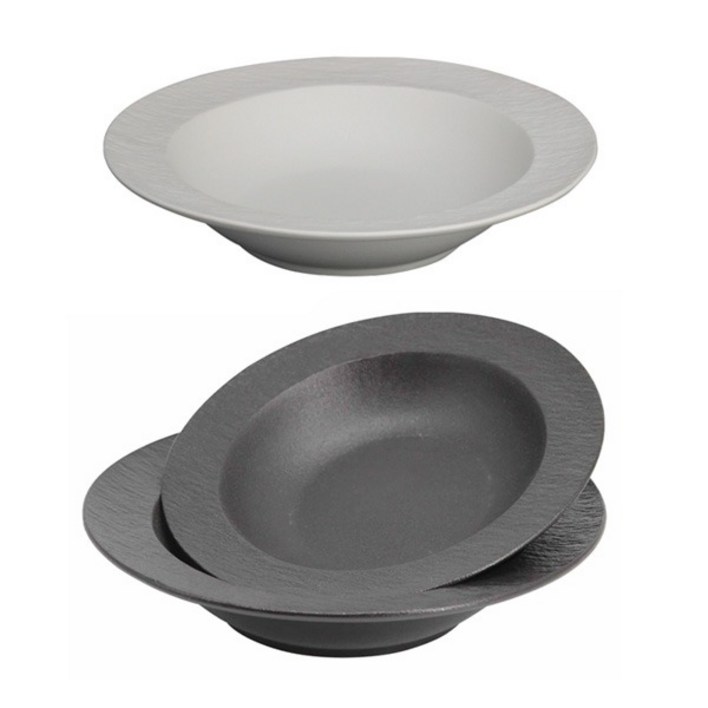 로코 궁 블랙 화이트 도자기 림스 2size