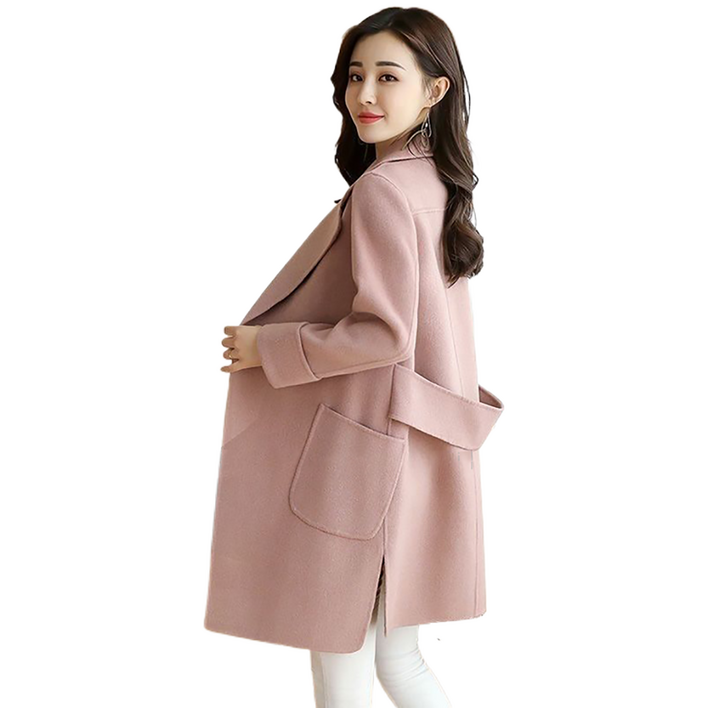 셀럽당 추동 모직 코트 여중 롱 박시 슬림핏 모직 코트
