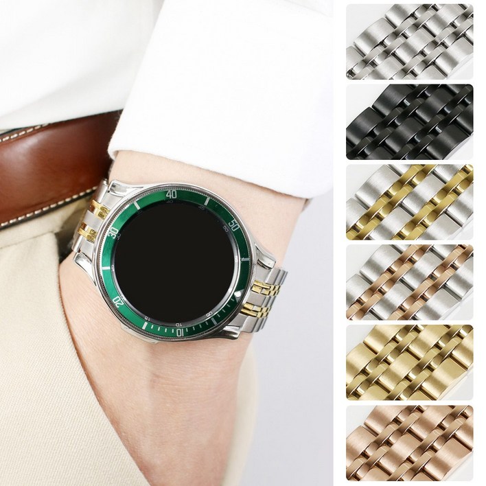 오르몽트 갤럭시워치 스트랩 7선 날개형 메탈 스트랩, 골드