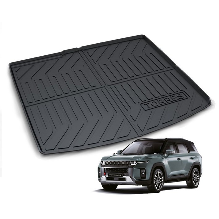 토레스 TPE트렁크매트 가솔린 EV 가능 카본 3D 논슬립 매트호환