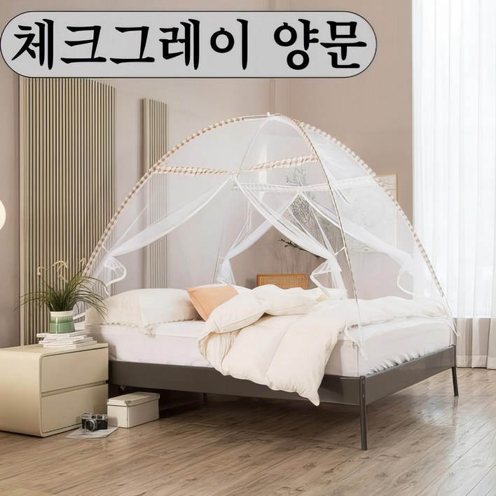 자자데코 원터치 모기장 양문 야광 텐트형 모기장