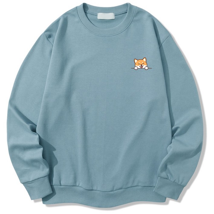 일루소 로고 시바견 소프트 특양면 맨투맨