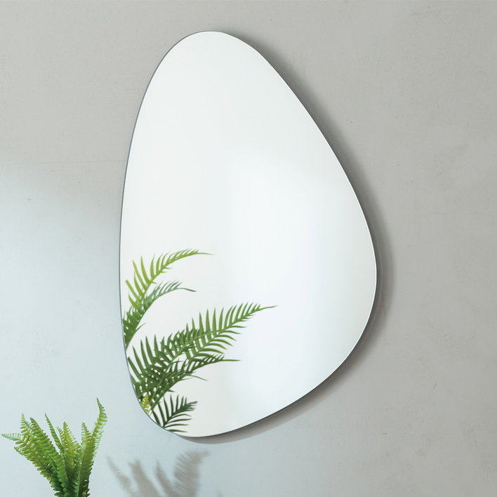 미러팩토리 노프레임 벽걸이 비정형 망고형 거울