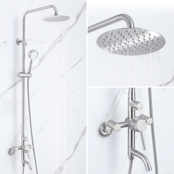 준앤코 SRS 스테인리스 해바라기 샤워기 세트 샤워수전