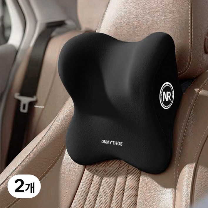 온미토스 목편한 차량용 메모리폼 헤드레스트 자동차 목베개 목쿠션