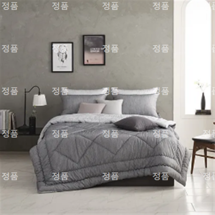 [알레르망] 데런2 차렵이불 D 4종세트 그레이(리버서블)