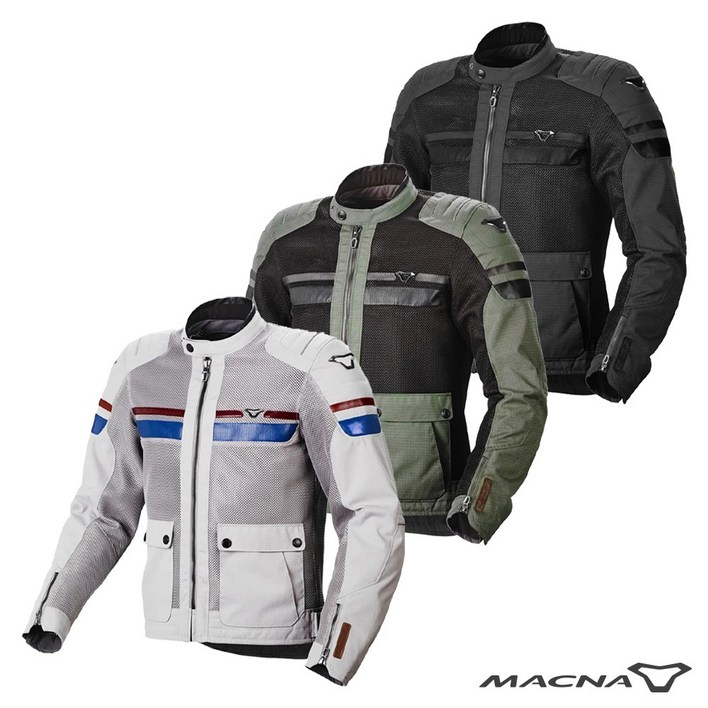 마크나 플루언트 자켓 1653514  MACNA FLUENT JACKET  오토바이 자켓 보호대 내장 라이더 자켓, GREENBLACK410