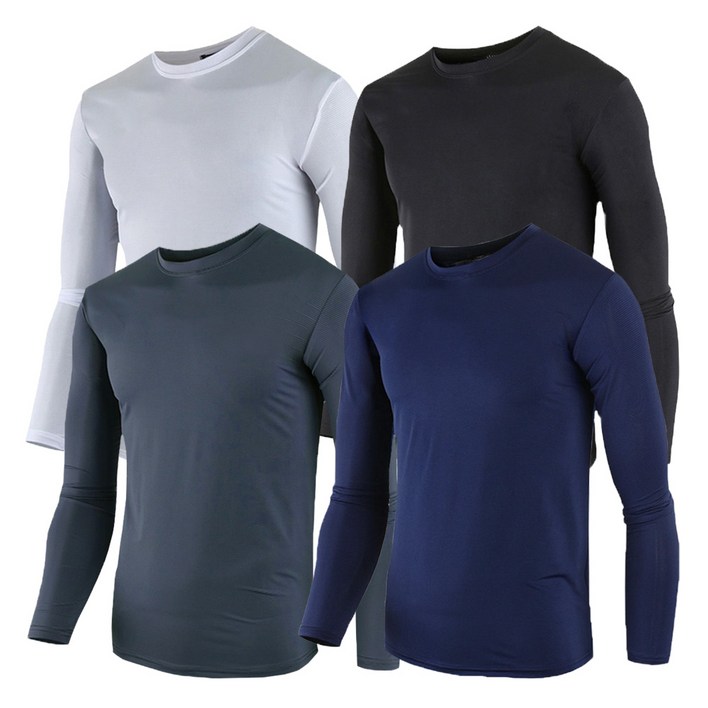 에스비스토어 111 3장세트 남성 기능성 라운드 긴팔 냉감티 쿨티