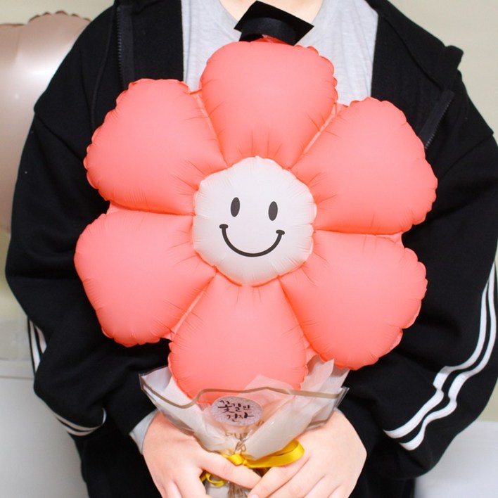 파티렐라 데이지 스마일 풍선 졸업 꽃다발 DIY, 핑크
