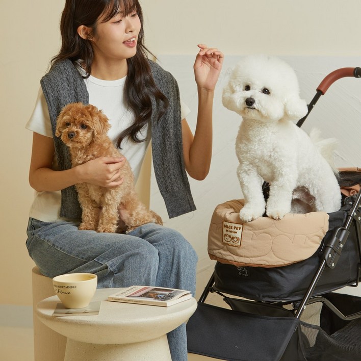돌체펫 벨루즈가드 강아지 유모차 개모차 가드 쿠션 겨울방석, 1개