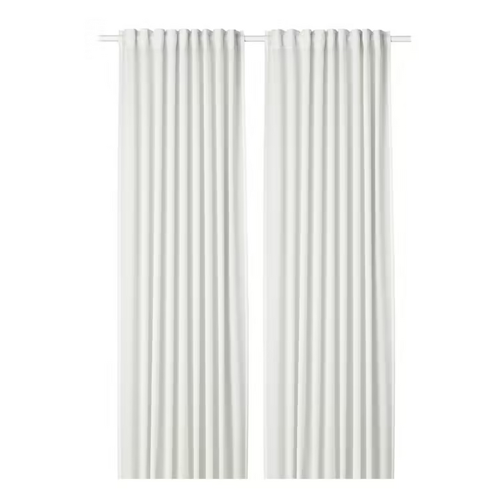 이케아 힐리아 커튼한쌍 화이트 145x250 cm