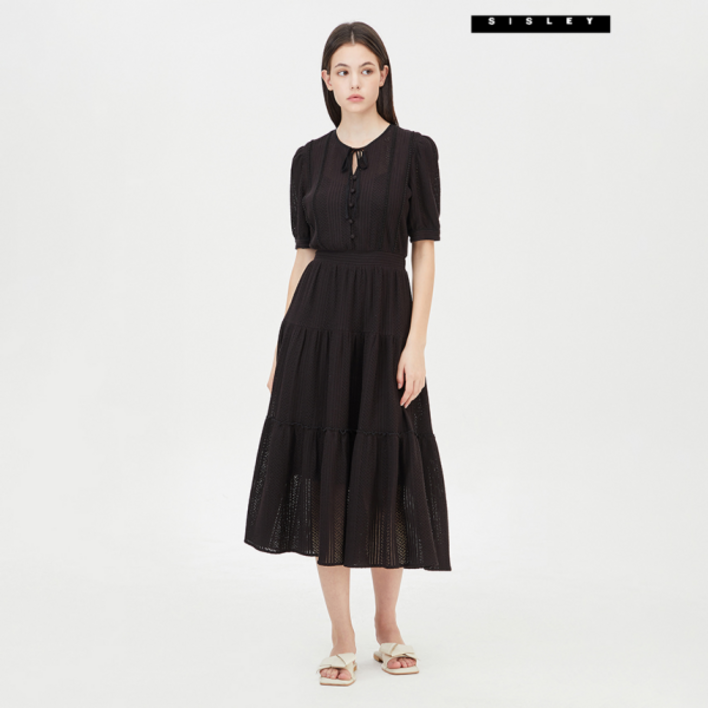 시슬리 시슬리 히비스 레이스 셔링 원피스 SAOP33431 129407