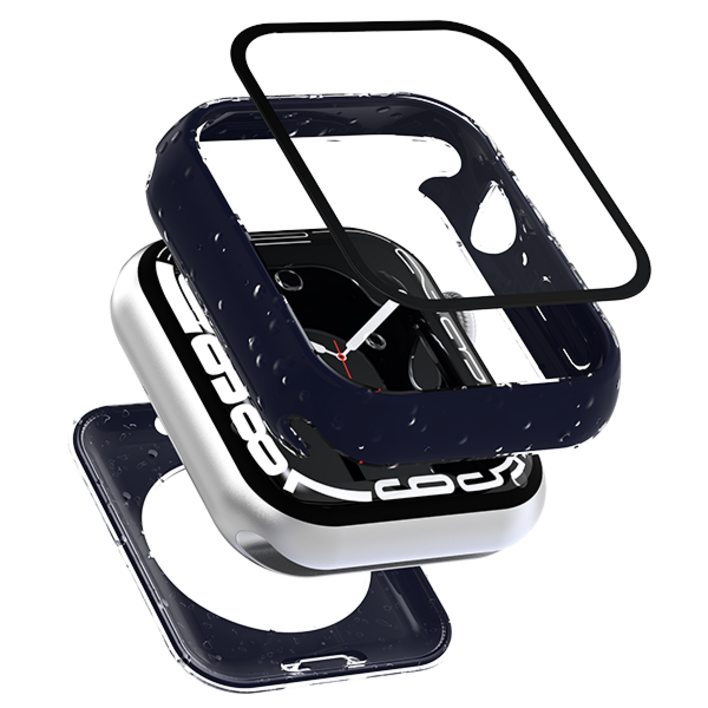 지모 애플워치 호환 풀커버 방수 케이스, 네이비