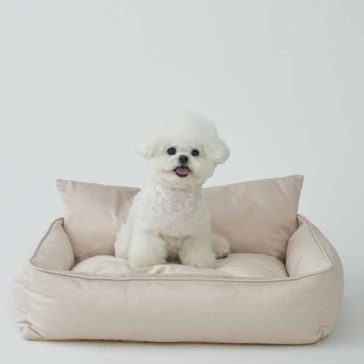 런레이더 반려동물 방석 커버분리 꿀잠 방석 D03, 베이지, 1개