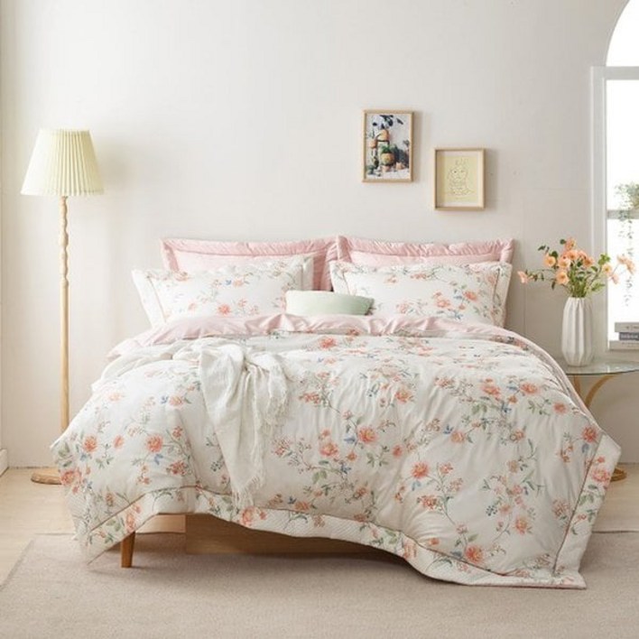 브랜드정품 박홍근홈패션 백화점동일한정수량 100수 사틴 면 자수 사계절 차렵이불누비패드베개커버 택1 호텔식 침구